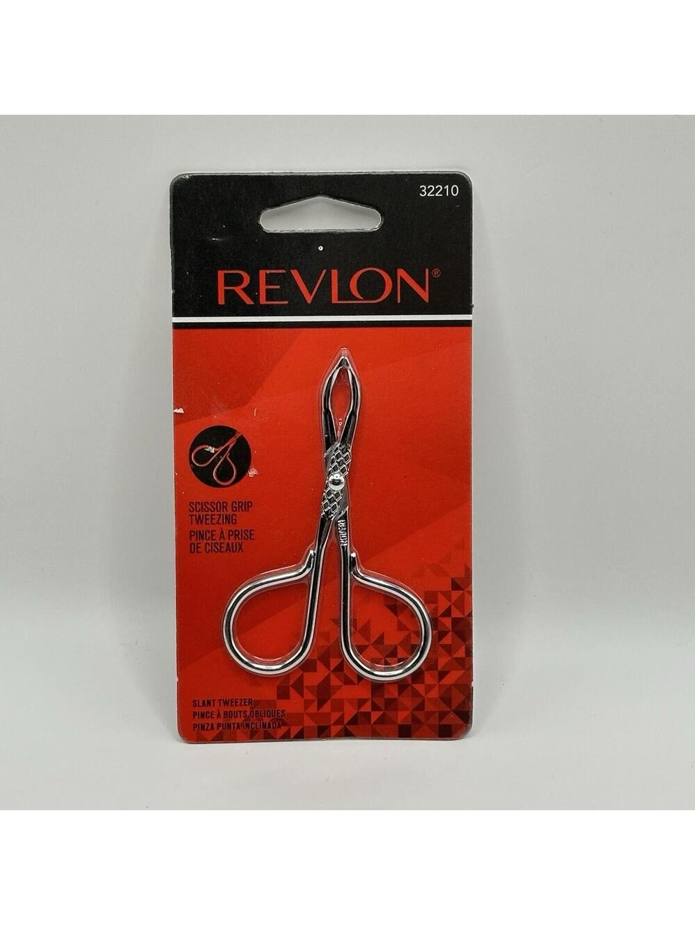Revlon Scissor Grip Slant Tweezer 32210,  1 Pack NOS